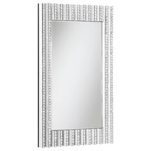 Load image into Gallery viewer, Aideen Rectangular Wall Mirror with Vertical Stripes of Faux Crystals
