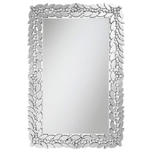 Load image into Gallery viewer, Cecily Rectangular Leaves Frame Wall Mirror Faux Crystal
