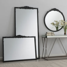 Load image into Gallery viewer, Sylvie French Provincial Rectangular Mantle Mirror Black

