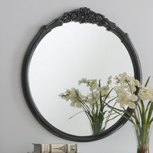 Load image into Gallery viewer, Sylvie French Provincial Round Wall Mirror Black

